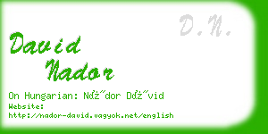 david nador business card